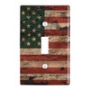 GRAPHICS & MORE Rustic American USA Flag Distressed Plastic Wall
