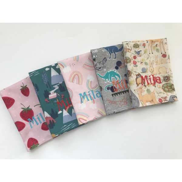 Personalized Name Lunchbox Kids Napkins, Pick Your Prints, 12x12 inches,