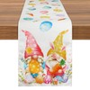 BOOMTOP Happy Easter Table Runner Easter Egg Gnome Easter Table