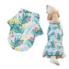 LHYZ PARK Hawaiian Beach Print Pet Dog Cat T-Shirts Cute