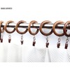 24 Wooden Curtain Rings with Clips – Fits 2.5 Inch