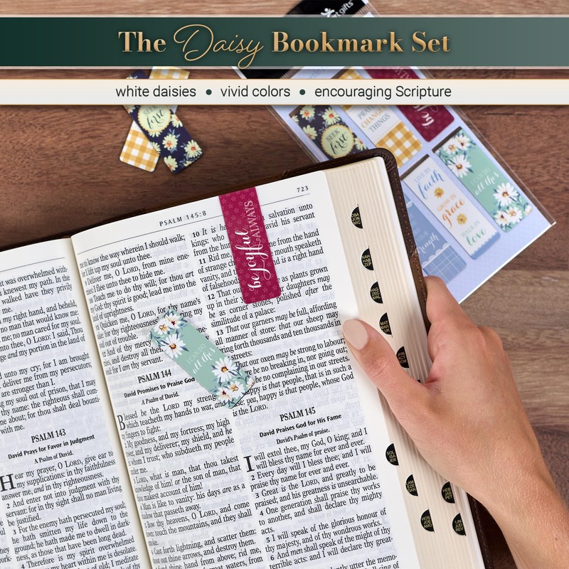 Christian Art Gifts Magnetic Scripture Bookmark Set for Women -
