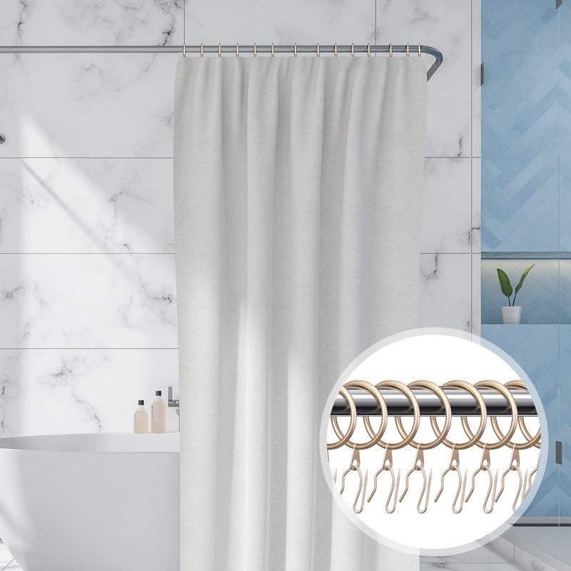 Hotop 30 Pcs Metal Drapery Curtain Rings 0.98/1.26/1.65 inch Interior
