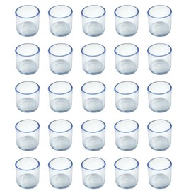 25PCS Silicone Chair Leg Floor Protectors – 1-Inch ID Clear Chair Leg Tips, Silicone Furniture Foot Covers for Chairs & Tables, Non-Slip Chair Leg End Caps for Floor Protection
