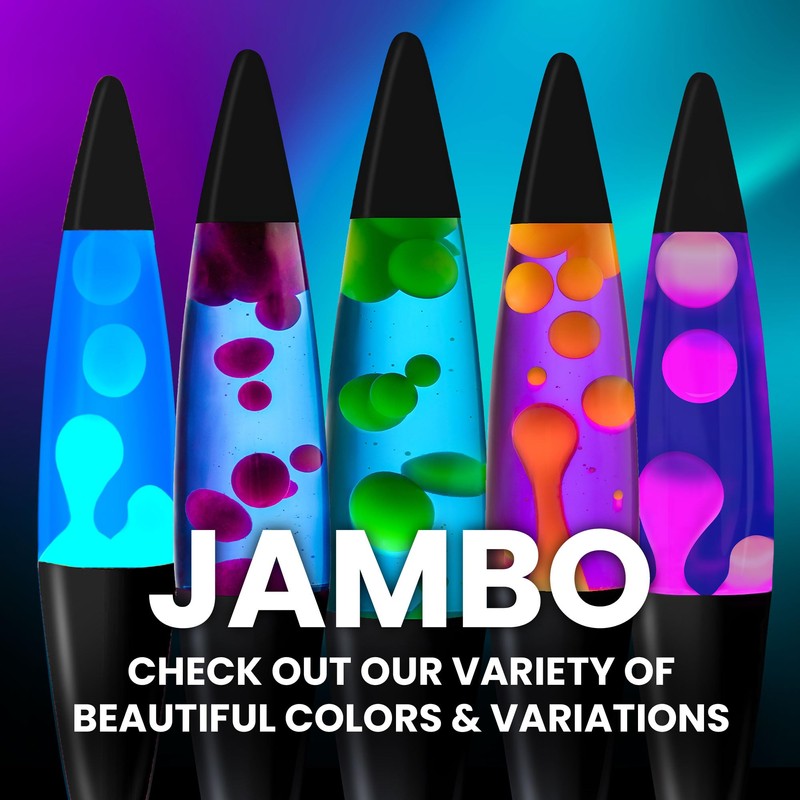 JAMBO 16" Beautiful Motion Lamp - Blue/White Wax, Relaxing Liquid