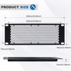 GeeekPi Vented 2U Blank Panel Metal Rack Mount for DeskPi