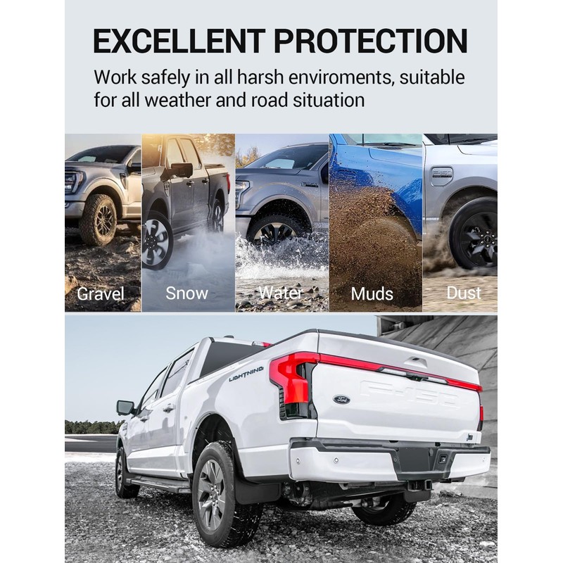 Ecarzo Mud Flaps for F150 Lightning Accessories 2022 2023 2024