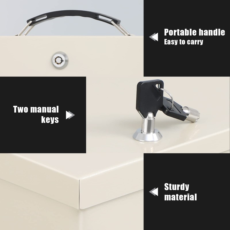 xydled Fire Resistant Safe Fire Safe Box with Key Lock