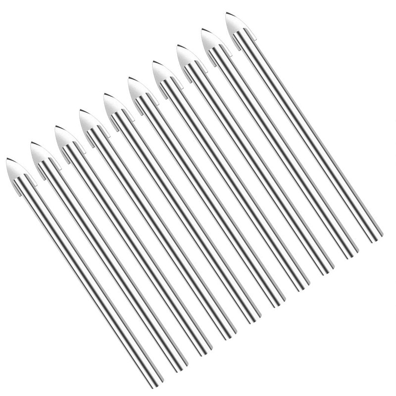 10Pcs Glass Drill Bits For Glass Ceramic Marble Tile Concrete