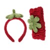 SAFIGLE Versatile Strawberry Leaf Headband Spa Makeup Accessory Set Skincare