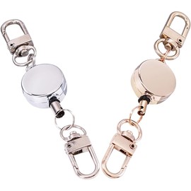 2 Llaveros Retráctiles Con Hebilla Flexible Y Cordón Extensible Porta Credencial Multifuncional Y Llavero Antipérdida Para Trabajo Y Actividades Al Aire Libre Compacto Y Ligero