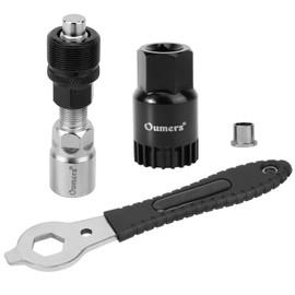 Oumers Bicycle Crank Puller Tool Set, Bicycle Crank Puller Puller Set with 16mm Wrench Bicycle Bottom Bracket Puller for Daily Bike Repair