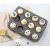 3 Moldes Charola 12 Cupcakes Acero Anti-adherente Repostería