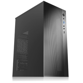 Micro ATX case, Mini itx case with USB3.0, USB2.0 I/O Port,&Standard ATX PSUs, matx case Side Panel Ventilated Airflow Design，Black