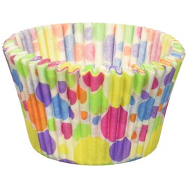Cupcake Creations Jumbo Rainbow Dots Baking Cups (20/Pack), Multicolor