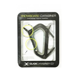 CLICKCARABINER Carabiner for Snowboarding, Gray