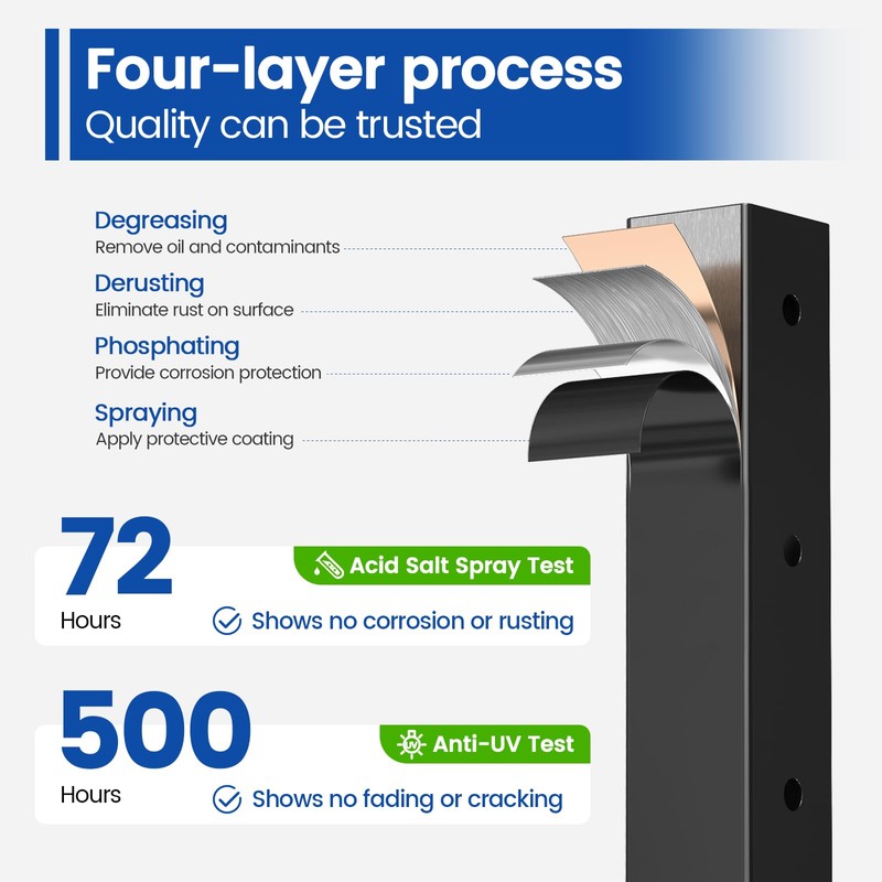 Muzata 5ft-10ft Complete Set 36" Cable Railing Post Kit Include