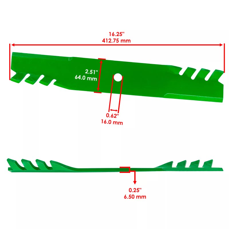 Caltric 48" Deck Mulching Blades for Hustler Dash XD /
