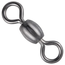 Alwonder 50pcs Barrel Swivel Crane Swivels High Strength Copper with Solid Ring Line Connector Swivels Fishing Tackle for Saltwater Freshwater Sea Lake Fishing #1