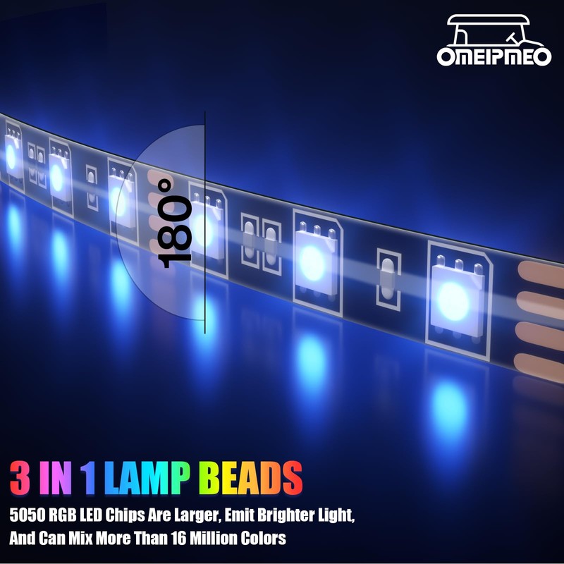 6PCS Golf Cart LED Underglow Light Kit, Golf Cart RGB