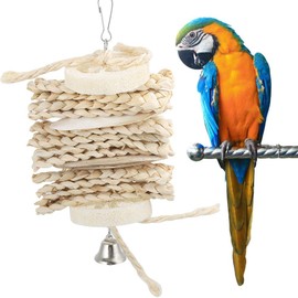 VINGVO Taidda- Corn Husk Bird Bite Toy, Hanging Bird Toy, Husk Safe for Bird Chew Toy Bird Toy Hanging