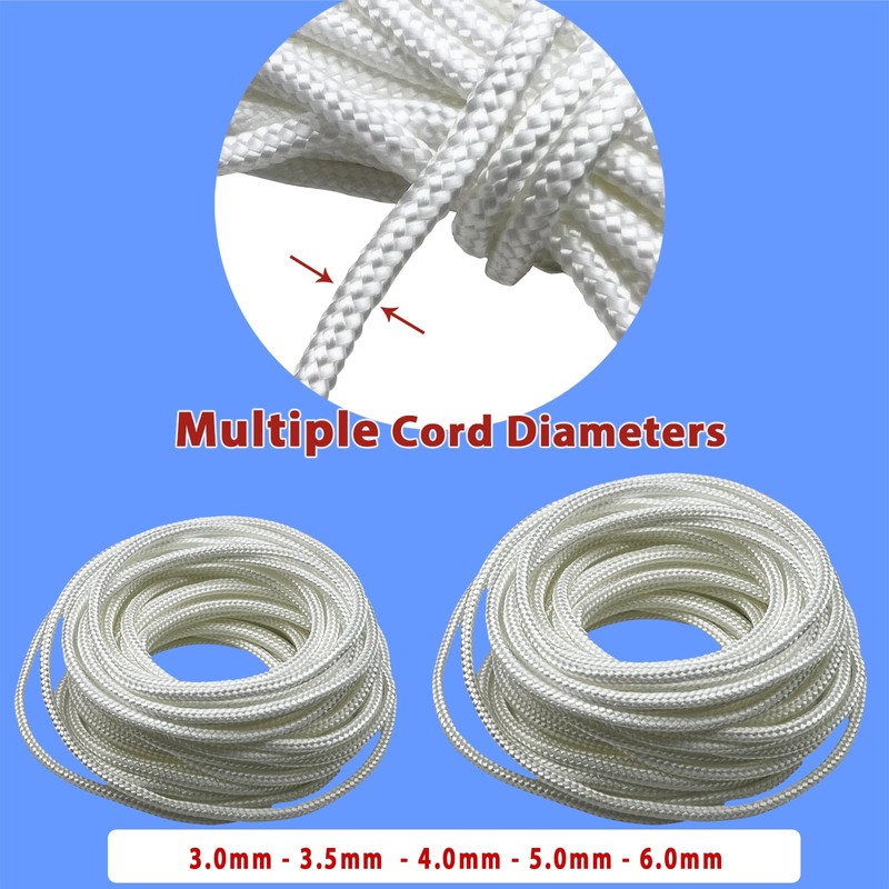 LiteTour 10 Meters 5.0 mm Pull Rope for Lawnmowers, Chainsaws,