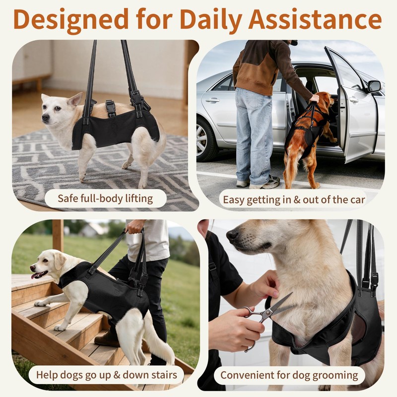 Mayerzon Full Body Dog Lift Harness, Support Senior & Disabled