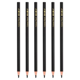 PATIKIL Black Colored Pencils Set,6 Pcs Oil Color Pencils Wooden Coloring Drawing Pencil for Artists Art Painting