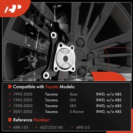 A-Premium Front Suspension Steering Knuckle Compatible with Toyota Tacoma 1995-2002, RWD and Non ABS, Left Driver Side