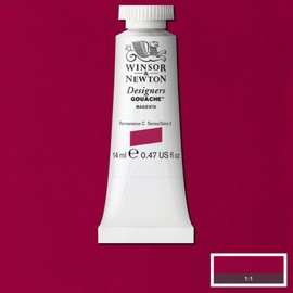 Winsor & Newton 8840541 Designer Gouache - Magenta, 14 ml Tube - Matte Opaque Gouache Paints, Ideal for Gouache Painting, Brilliant, Lightfast Colours with Great Coverage