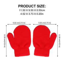 PACKOVE Warm Mitten 12 Pairs Children's Knitted Gloves Bulk Gloves Teens Winter Stretchy Knit Gloves Chidren's Gloves