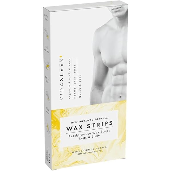 Hair Removal Wax Strips Legs & Body: Argan Oil +