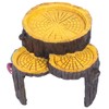Resin Mini Stump Shape Hiding Hole Wooden Cave Artificial Aquarium