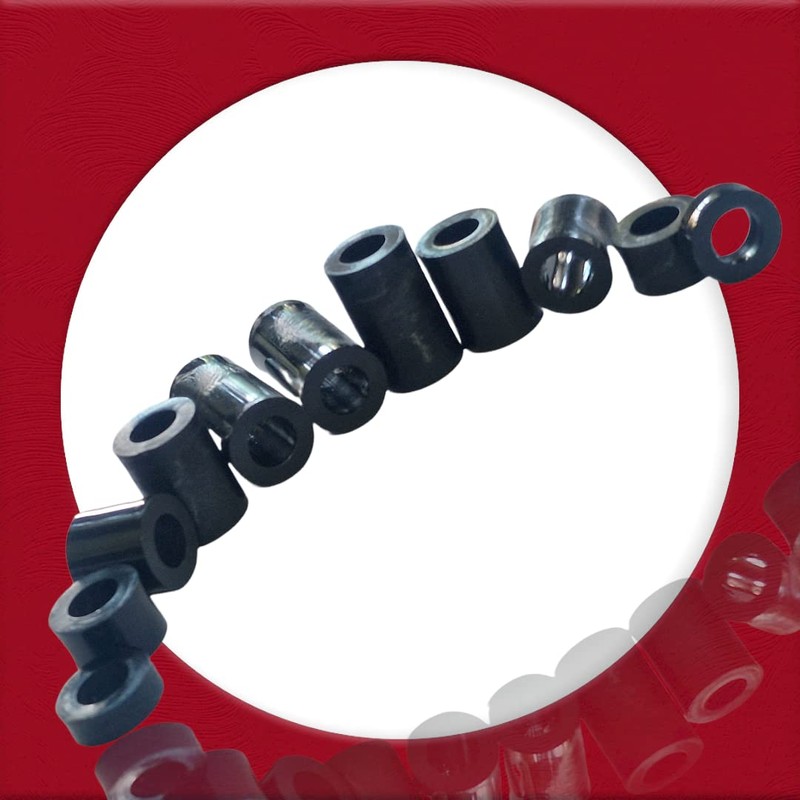 12pcs. x M6 x 5mm Black Nylon Spacers and Standoff