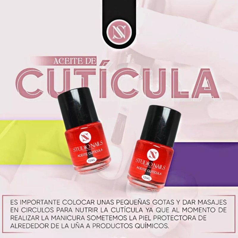 Studio Nails Aceite Para Cutícula, Uñas, Hidratación 15ml. Studio Nails