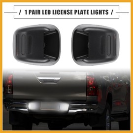 Partuto LED License Plate Light, Rear LED License Plate Light Tag Lamp, for Nissan Frontier 2006-2021, Plastic, 26510ZP50A, Black, 2 Pcs Replacement