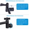 Voolan All Metal Shower Head Extension Arm, 14 Inch Curved