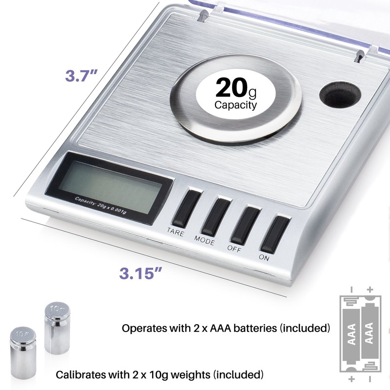 Smart Weigh GEM20 High Precision Digital Milligram Scale 20 x