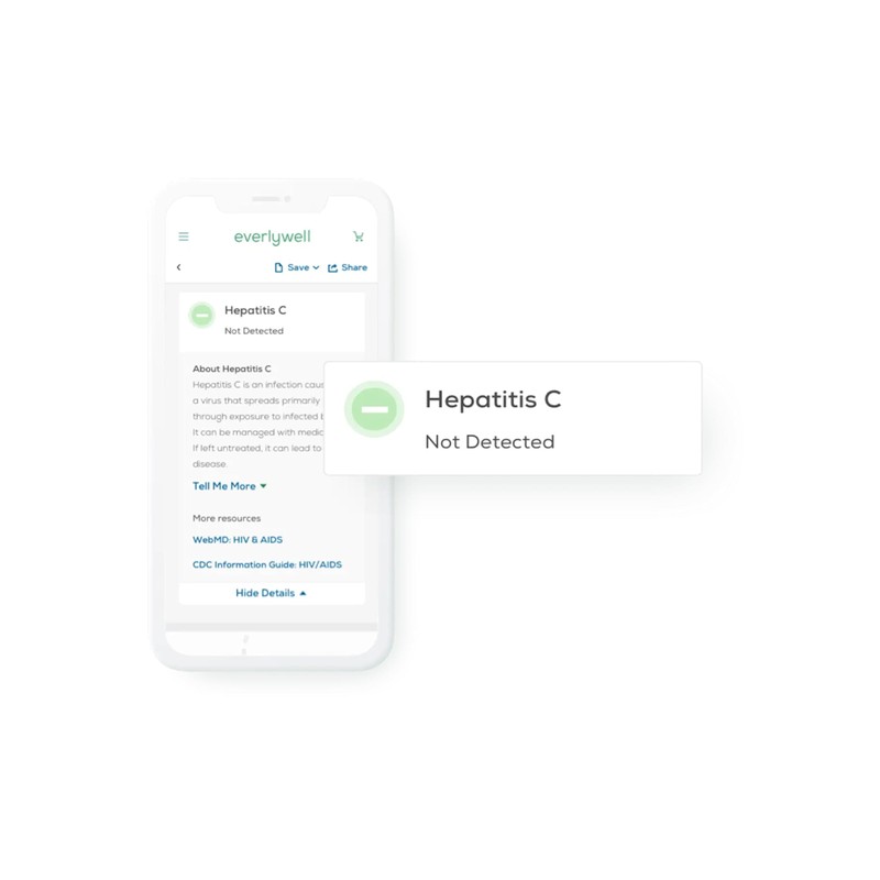 Everlywell Hepatitis C Test - at-Home Collection Kit - Discreet,