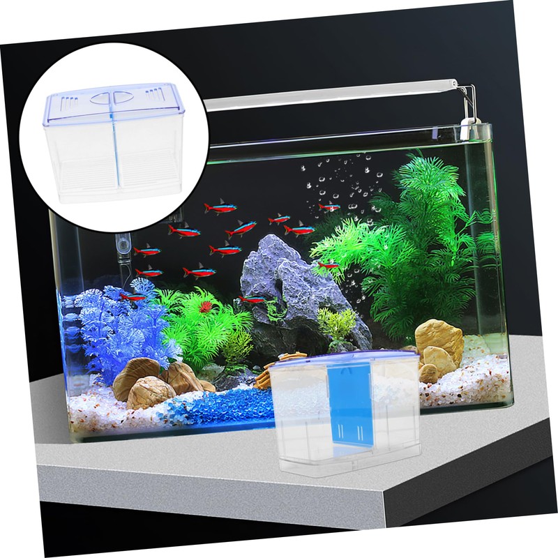 WOONEKY Fish Tank Isolation Box Aquarium Fish Breeding Box Oxygen
