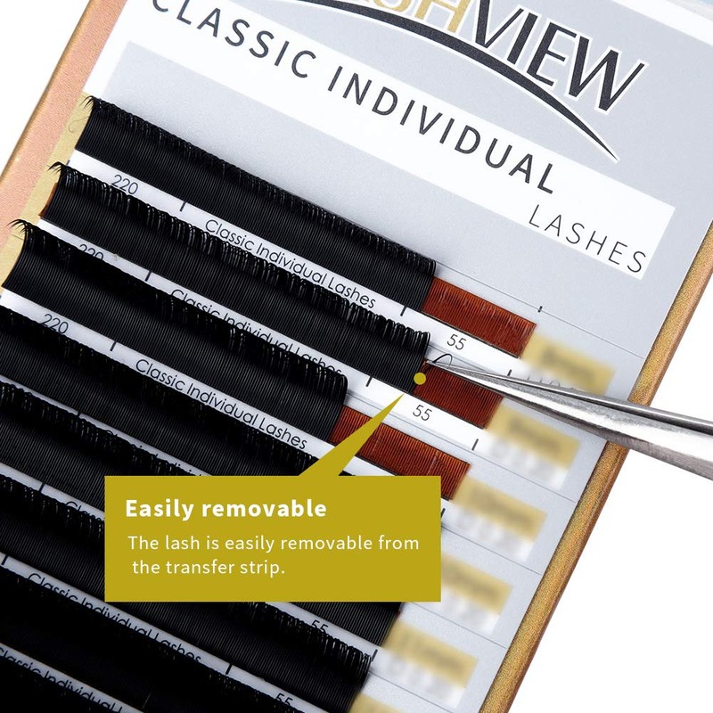 LASHVIEW 0.20 Thickness Silk D Curl Fake Eyelash Extensions Mixed