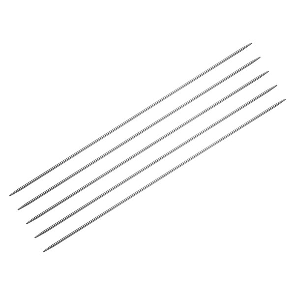 uxcell 5Pcs Knitting Needle 2.0mm Diameter 7.87 Inches Length Stainless