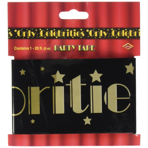 Beistle Celebrities Only Party Tape, 3-Inch by 20-Feet