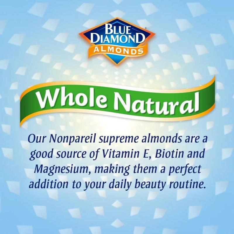 Blue Diamond 40 Ounce Whole Natural Raw Snack Almonds Gluten