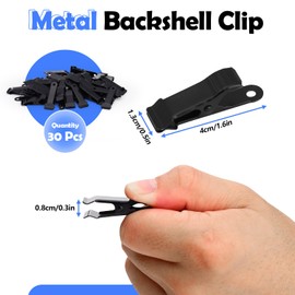 Modixun Mini Alligator Clips Metal Strong Spring Clamps Small Gator Alligator Clips for Crafts Wire Photo Paper Curtain Smooth Jaw 0.5 x 1.57 Inch Black 30 Pack