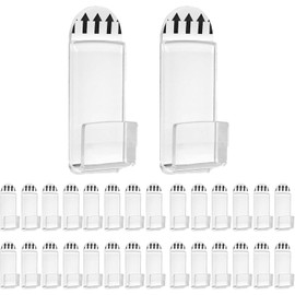 beiqilian 30Pcs Clear Acrylic Vinyl Record Display Shelf Wall Mount, Easy Mount, Display Functionality, Tiered Shelf, 30 Shelves, No Screw, Home Decor, Music Instruments