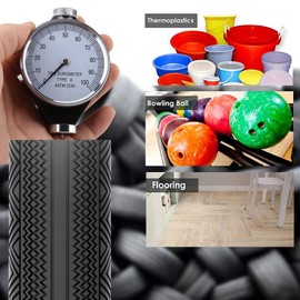 Uadme Shore A Durometer, Rubber Hardness Tester, Portable 0-100HA Tire Durometers, for Rubber, Tire, Plastic, Flooring, Leather