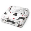 Boston Terrier Bulldog Throw Blanket Soft Warm Lightweight Fleece Throws