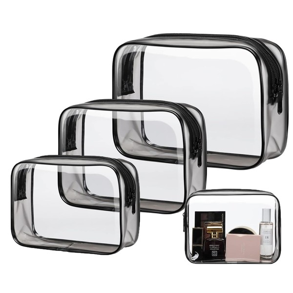3 Pack Clear Toiletry Bag,Waterproof Travel Toiletries Bag,Clear Makeup Bag
