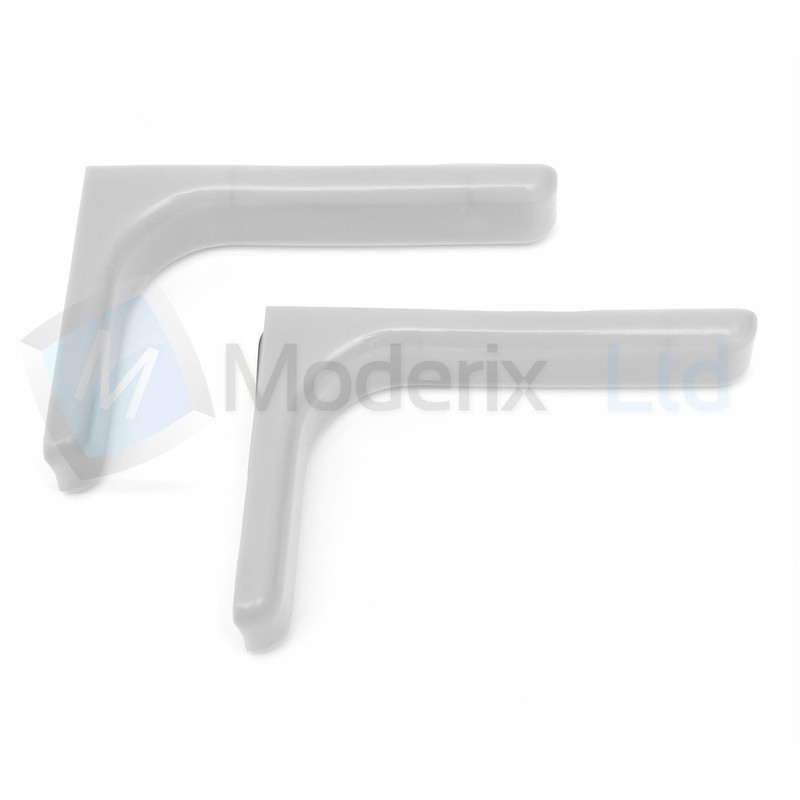 Shelf Support Brackets with Covers 240mm Invisible/Concealed Fixings White